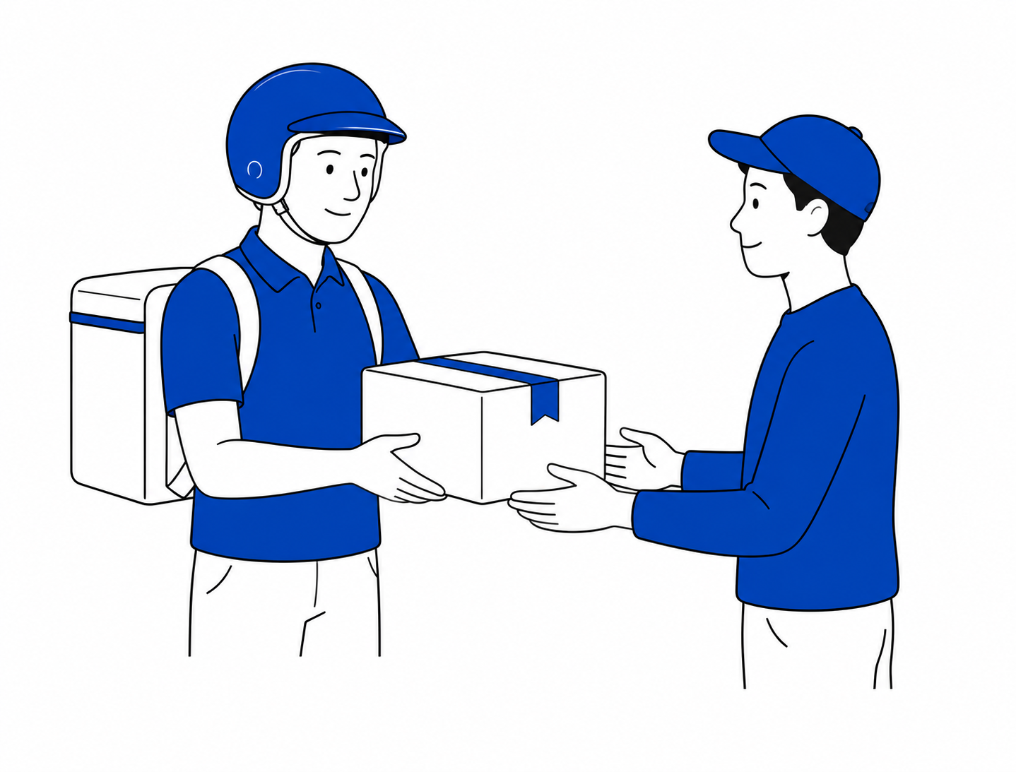 Cliente recibiendo paquete